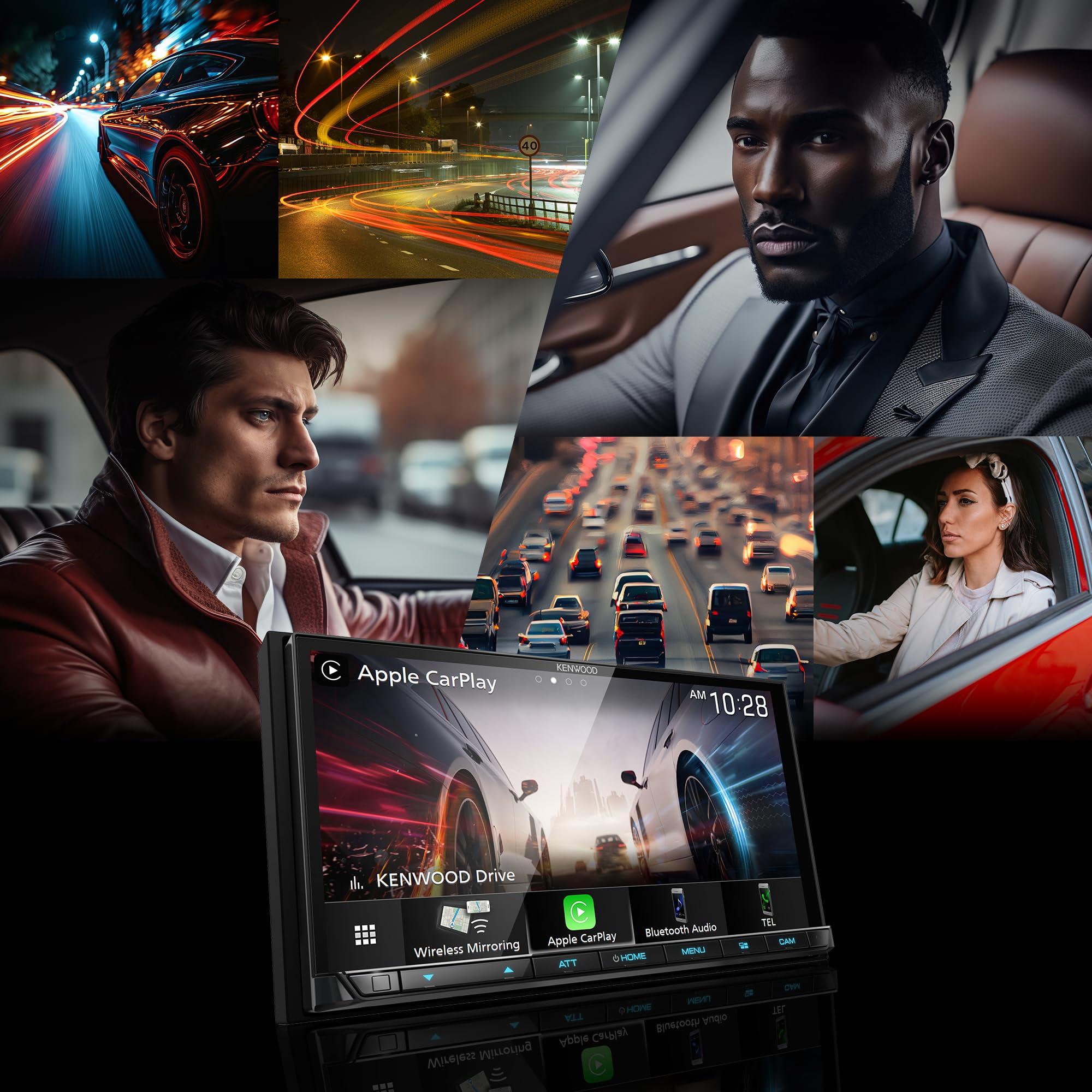 Kenwood KENWOOD DMX908S EXCELON 6.95 Inch LCD Touchscreen Digital Multimedia Receiver, Wireless Apple CarPlay and Android Auto, Double Din, AM/FM HD Radio, Bluetooth, USB Port, iDatalink Maestro, SiriusXM