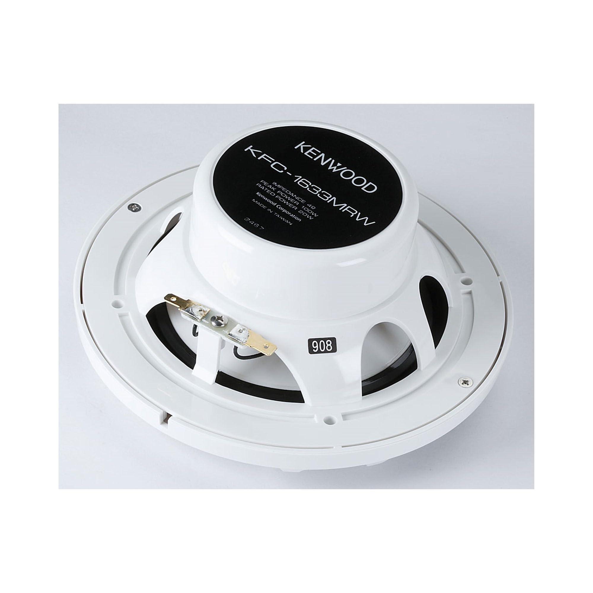 Kenwood KENWOOD KMR-D382BT Car & Marine Stereo - Single Din, Bluetooth Audio, CD USB MP3, Aux in, AM FM Radio SiriusXM Ready, Weatherproof (Audio Package: Receiver & Speakers)