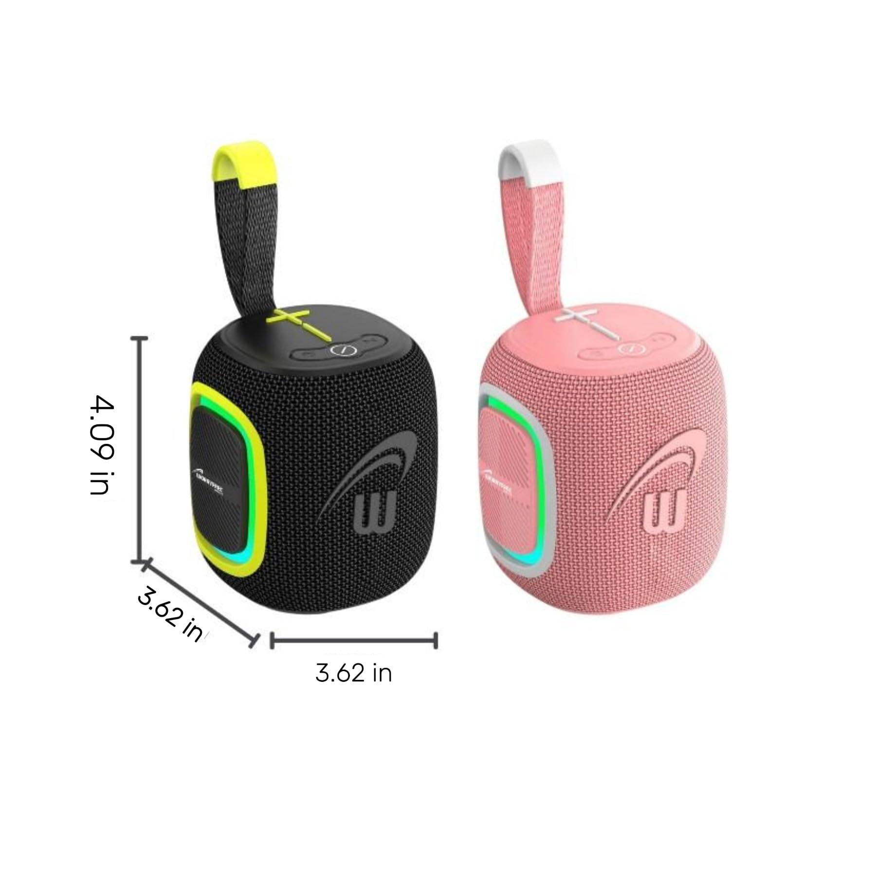 WorryFree Gadgets Waterproof Mini Bluetooth 5.3 Speaker 10M Transmission Distance 5W Output Power for Computer Home Theater Karaoke Player Mobile Phone (Orange)