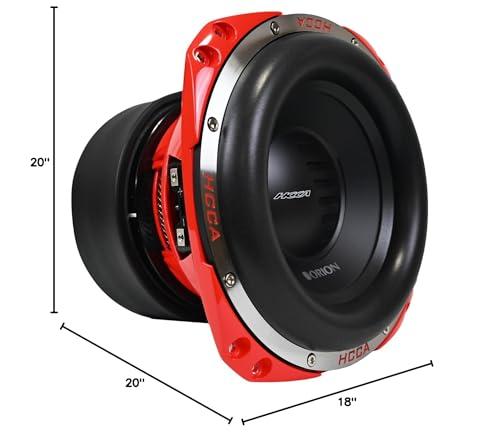 ORION ORION HCCA Series HCCA104 High Performance 10" Competition Grade Car Subwoofer, 8000W Max Power, 2000W RMS, Dual 4 ohms, 3 Voice Coil - Powerful Black Coil Subwoofer for Cars, Trucks, Jeeps