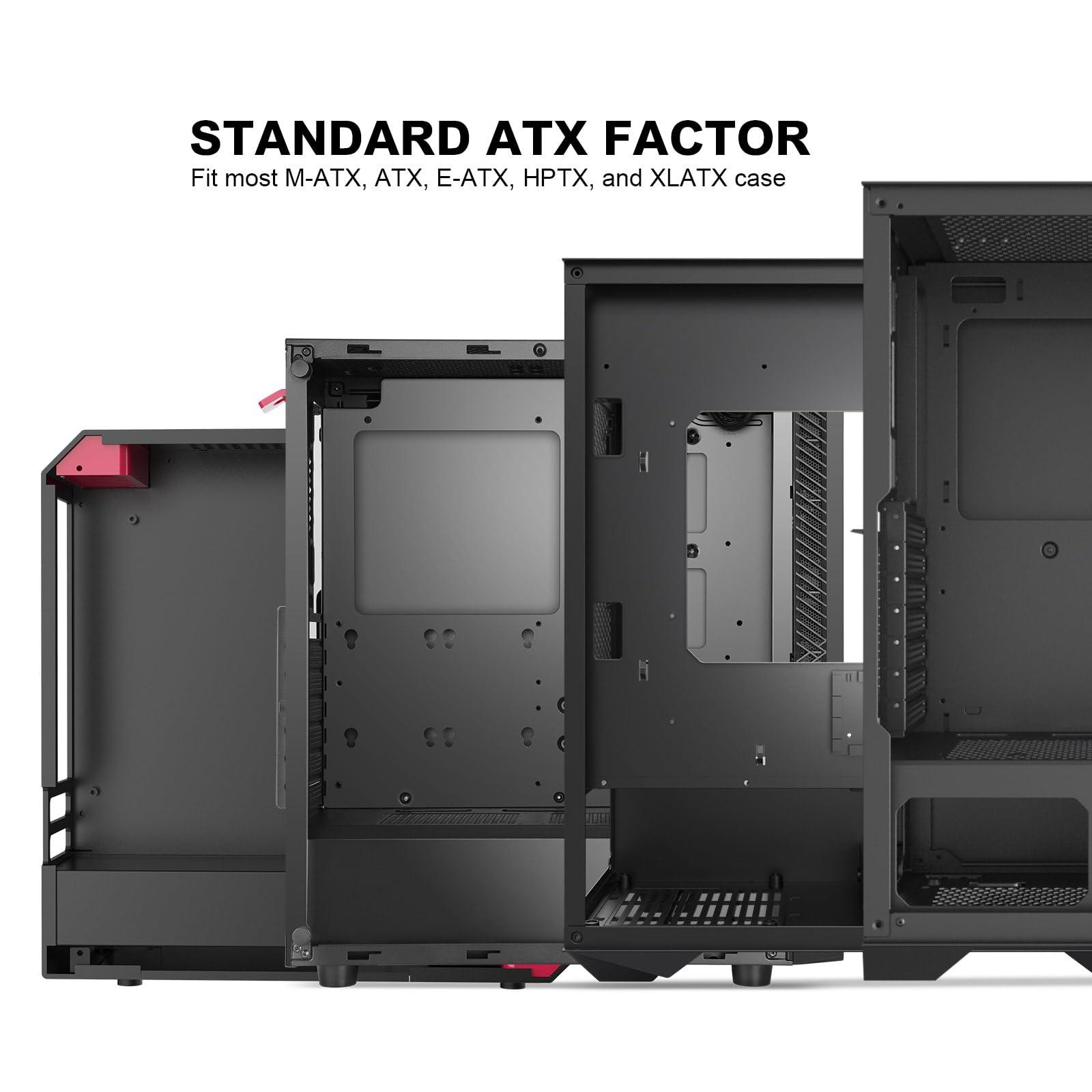 Segotep Segotep 650W 80 Plus Gold Certified Non-Modular ATX Power Supply with 6+2 Pin Connectors PFC Protection and RoHS Compliance, 120mm Silent Fan Gaming PSU GN-650 Black