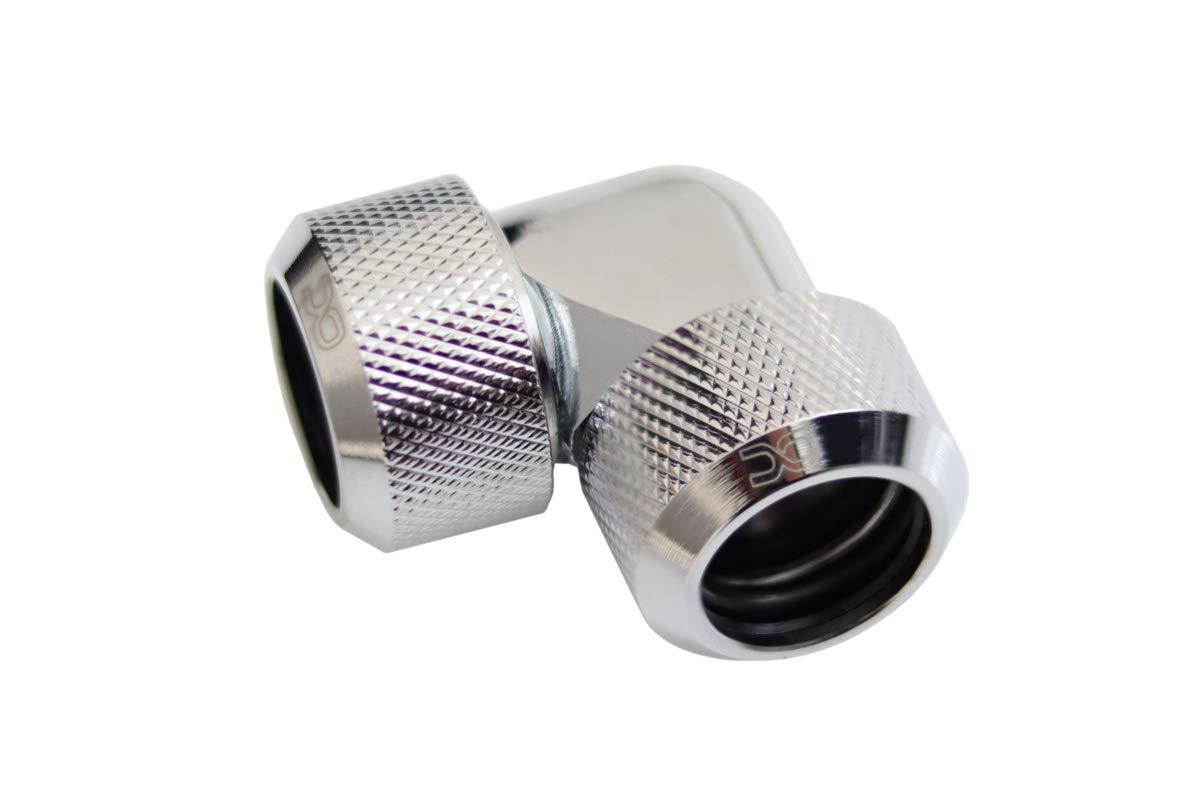 Alphacool Alphacool Eiszapfen Hard Tube Compression Fitting 90 Degree, 16mm OD, Chrome