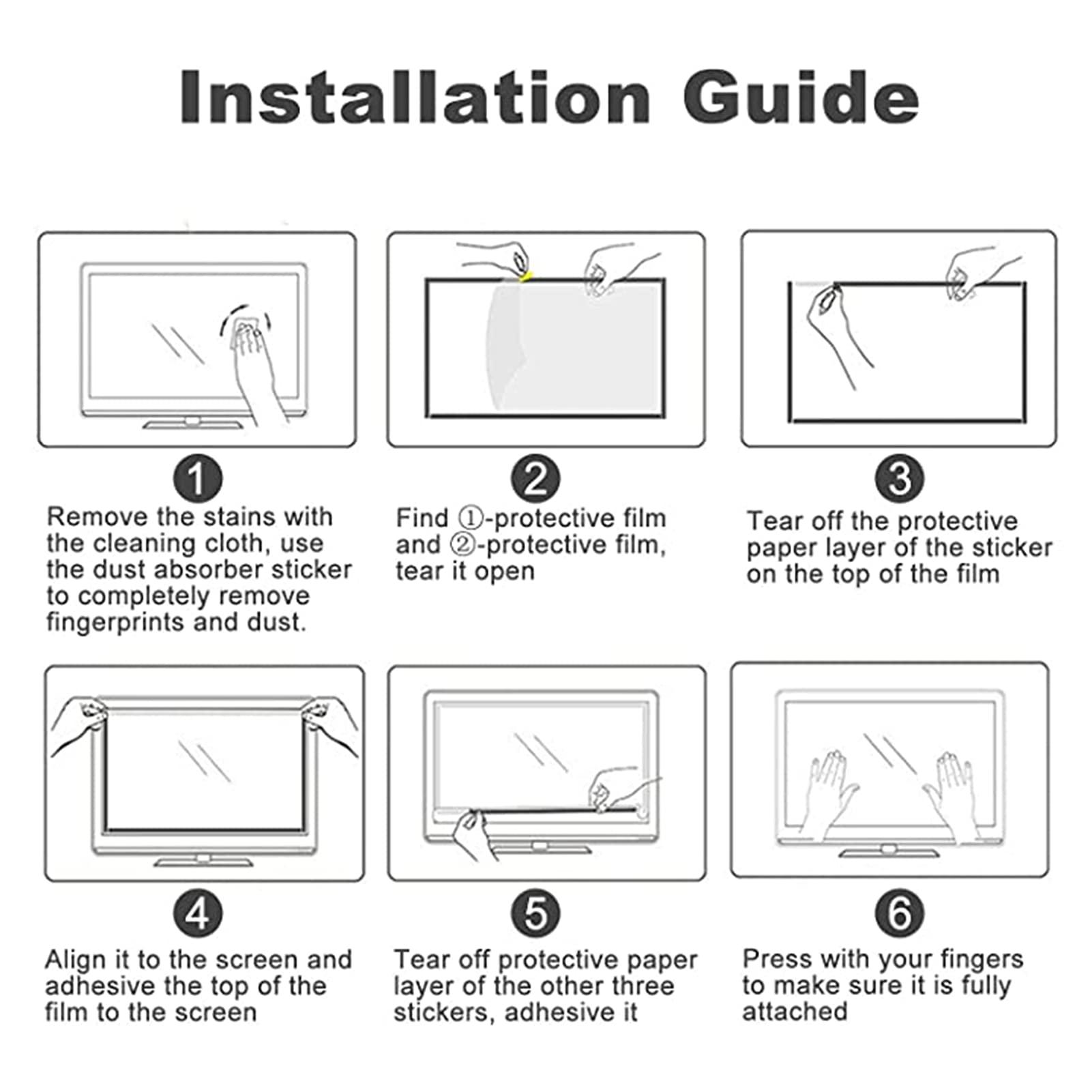 BU TV Screen Protectors 43\" 46\" 47\" 48\" 49\" 50\" 52\" 55\" 58\" 65\" 75\" Anti Glare Anti Break OLED LED LCD QLED 4K TV Screen Protector Blue Light Filter,Shielding UV and Radiation Monitor Filter,Easy to Install,60\" 1327 * 749
