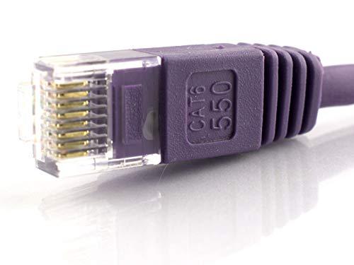 Networx Networx RJ45 Cat 6 Ethernet Patch Cable 14 Foot Purple Booted UTP for PC, TV, Tablet, Gaming, Routers, and Printers, High Speed 10Gbps, Gold Plated, Indoor/Outdoor Use