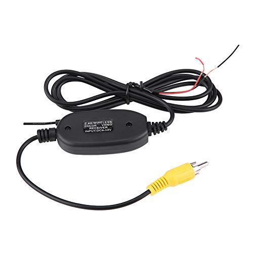Dweekiy RCA Video Transmitter, RCA Video 2.4Ghz Wireless Transmitter&Receiver Kit for Car Parking Backup Camera Monitor System