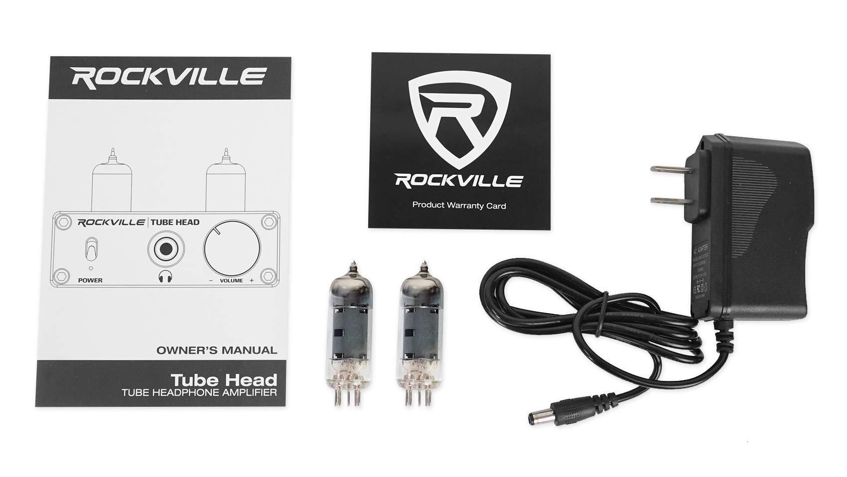 Rockville Rockville TubeHead Tube Headphone Amplifier Amp / 6K4 Tubes / 16-300 Ohms/180mW, Black
