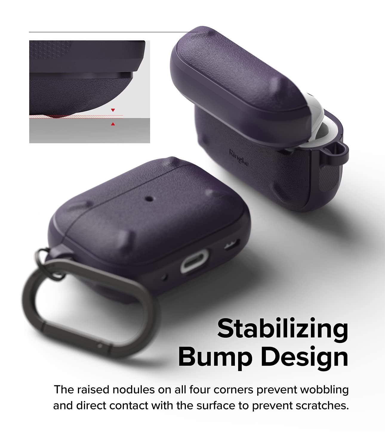 Ringke Ringke Onyx [Feels Good in The Hand] Compatible with AirPods Pro 2nd Generation Case, Anti-Fingerprint Technology Prevents Oily Smudges Non-Slip Enhanced Grip - Deep Purple