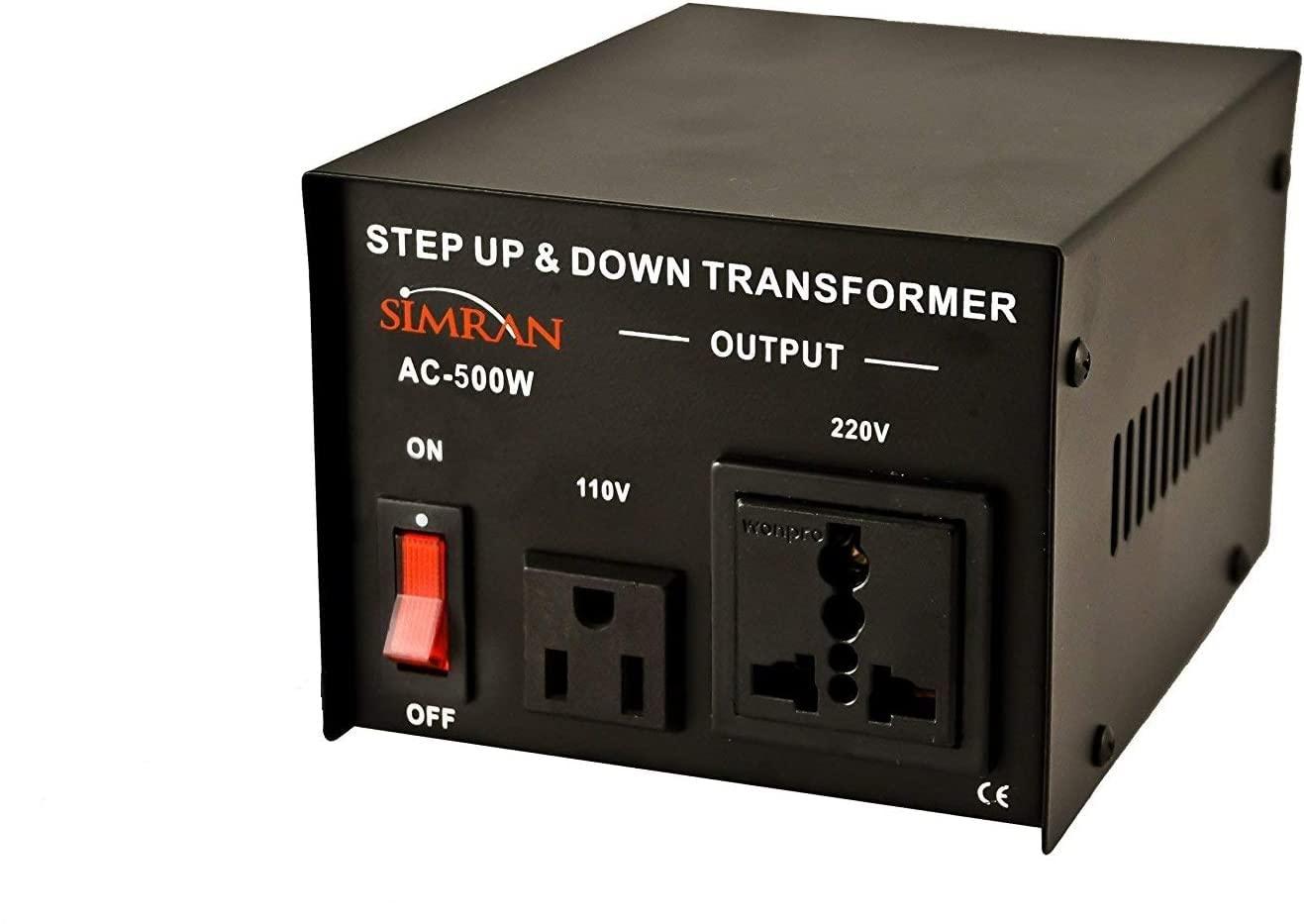Simran. Simran AC-500 Power Converter 110v 220v Step Up/Down Voltage Transformer 50Hz 60Hz- 500 Watts