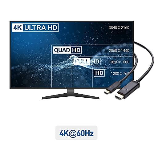 Cable Matters Cable Matters Active DisplayPort to HDMI Adapter (Active DP to HDMI Adapter) Supporting Eyefinity Technology and 4K Resolution & USB C to HDMI Cable in Black 6 Feet