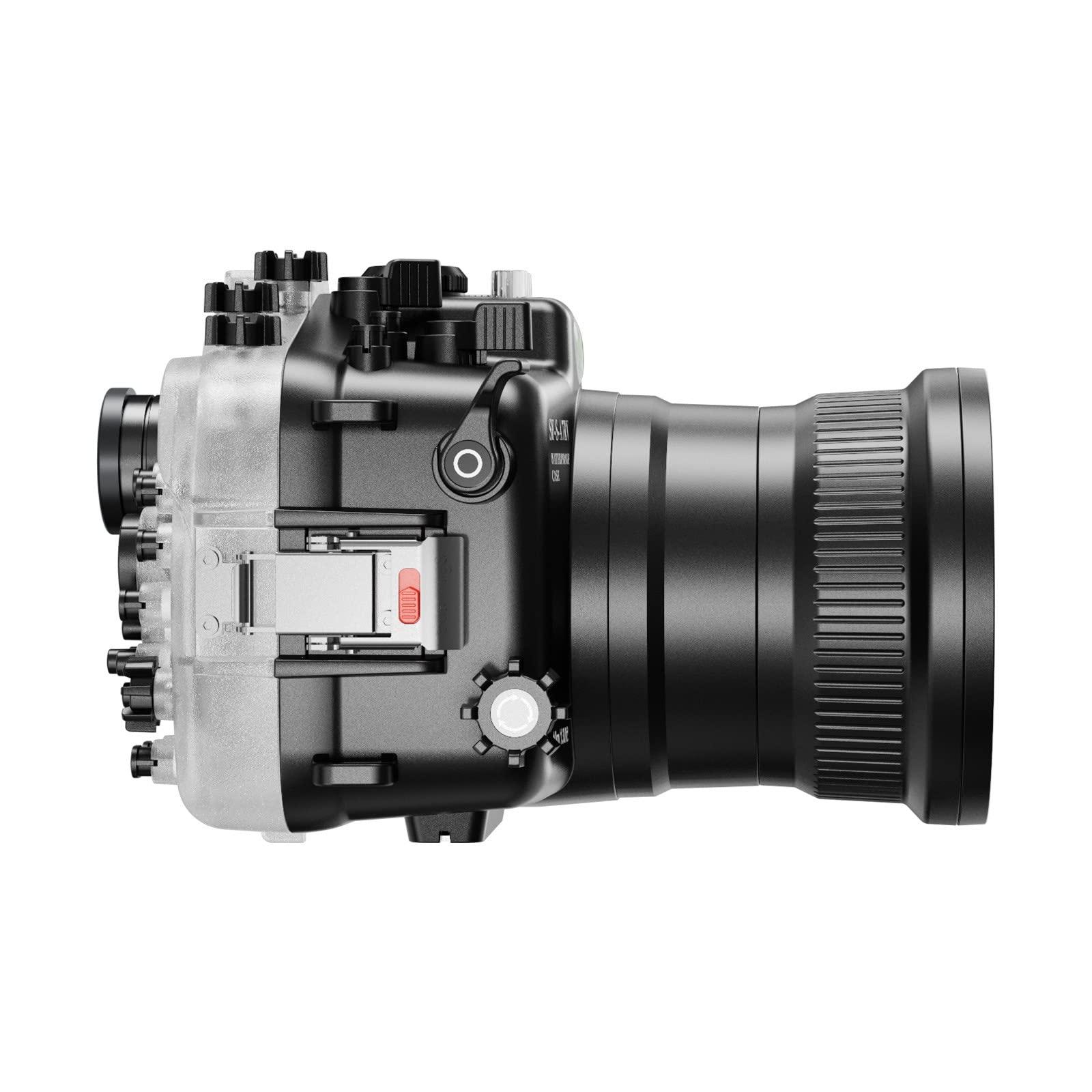 HolaFoto Seafrogs Underwater Housing for Sony A7R V Sony a7r5 [40M/130FT] Waterproof Diving Case for Sony Alpha 7R IV + FE 28-70mm F3.5-5.6, FE 16-35mm F4 ZA OSS Lenses