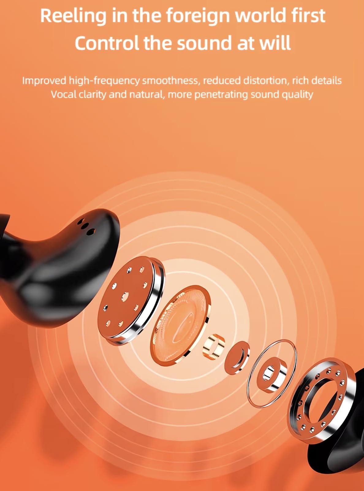 Works for C1 Plus Wireless V5.1 Bluetooth Earbuds Compatible with Nokia C1 Plus with Extended Charging Pack case for in Ear Headphones. (V5.1 Black)