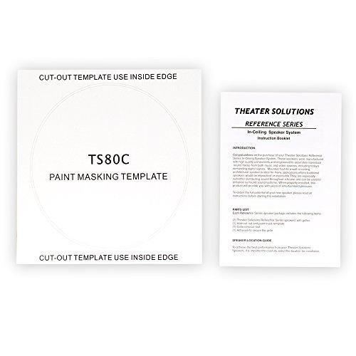 Theater Solutions Theater Solutions TS80C in Ceiling 8" Speakers Surround Sound Home Theater Pair, White