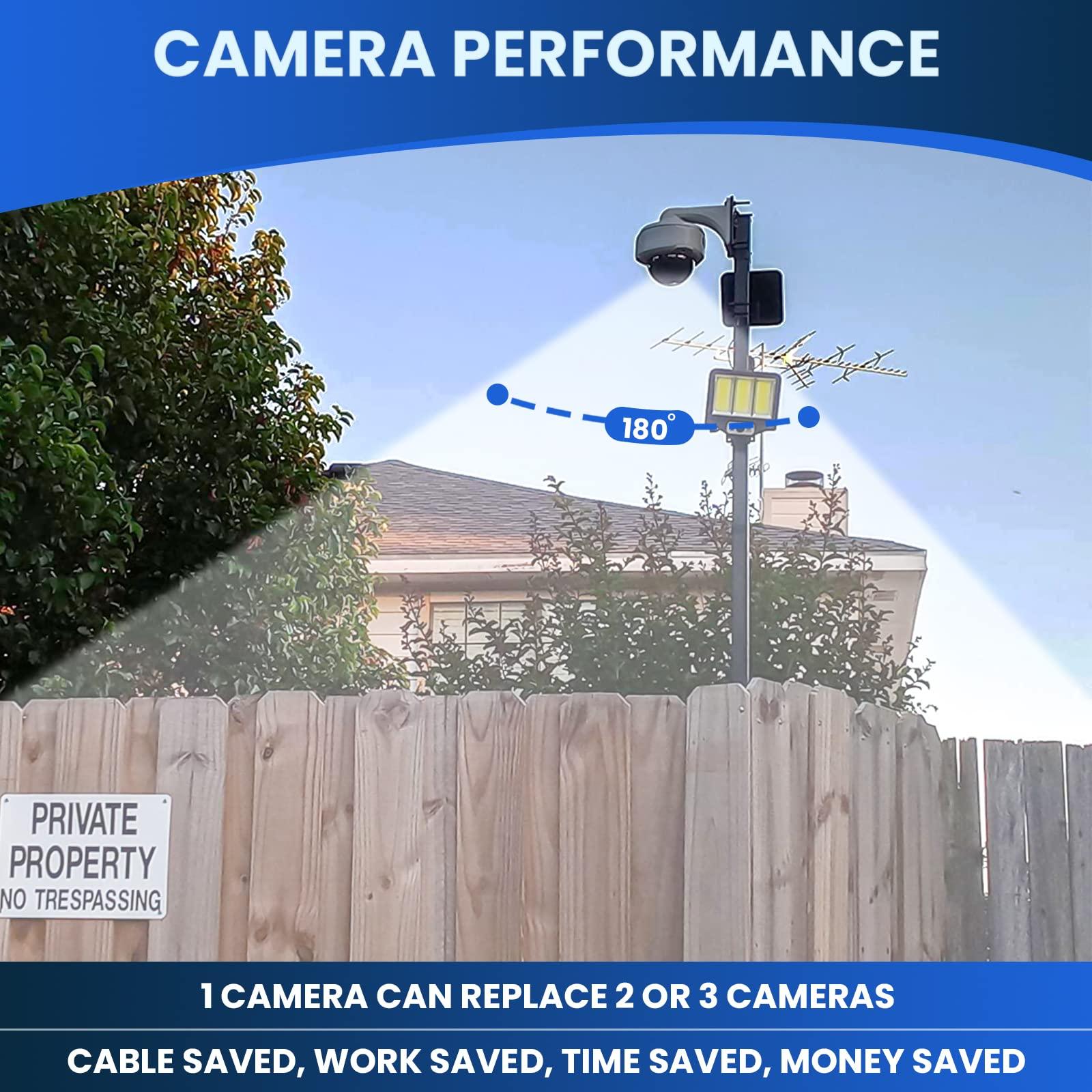 DCSEC 1080p HD TVI AHD CVI CVBS CCTV Camera Wide Angle Security Camera Outdoor 180 Degree Advanced DSP to Offer High Image Quality with 30pcs IR LEDs Long Distance