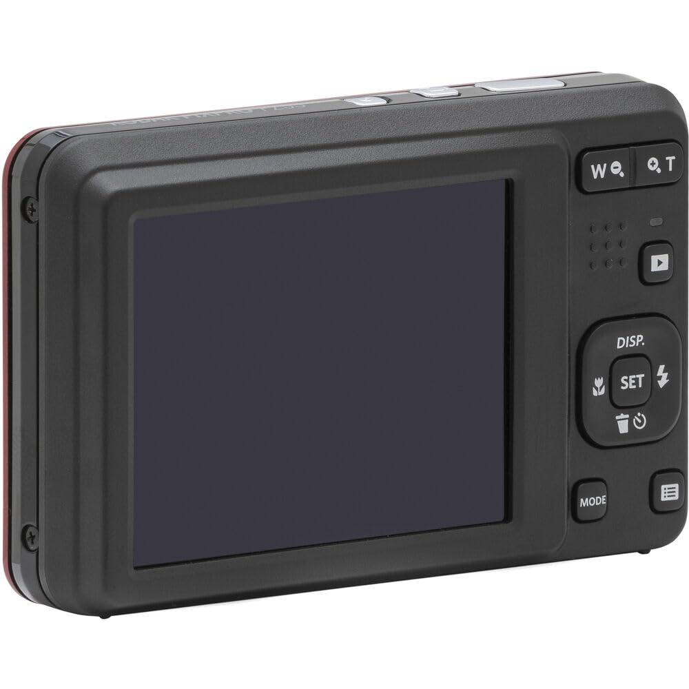 KODAK KODAK Pixpro FZ55 Digital Camera Bundle, Includes: SanDisk 128GB Memory Card, Hard Shell Camera Case, SD Card Reader and More (6 Items) (Red)