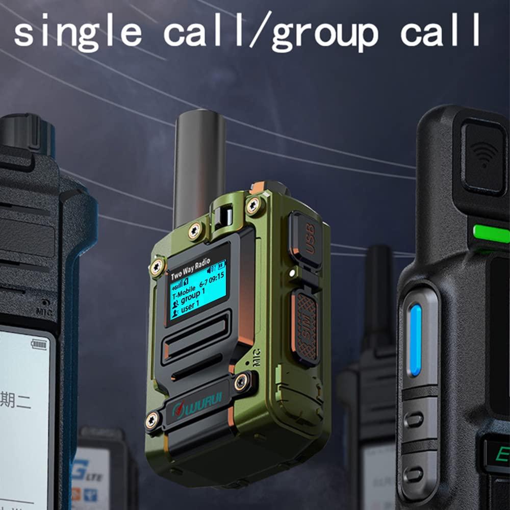 TXQ 2 Pieces K300 Global-PTT Two-Way Radios 4G LTE Connectivity Long Range Communication, Up to 5000 Miles (2greenwithSIM)