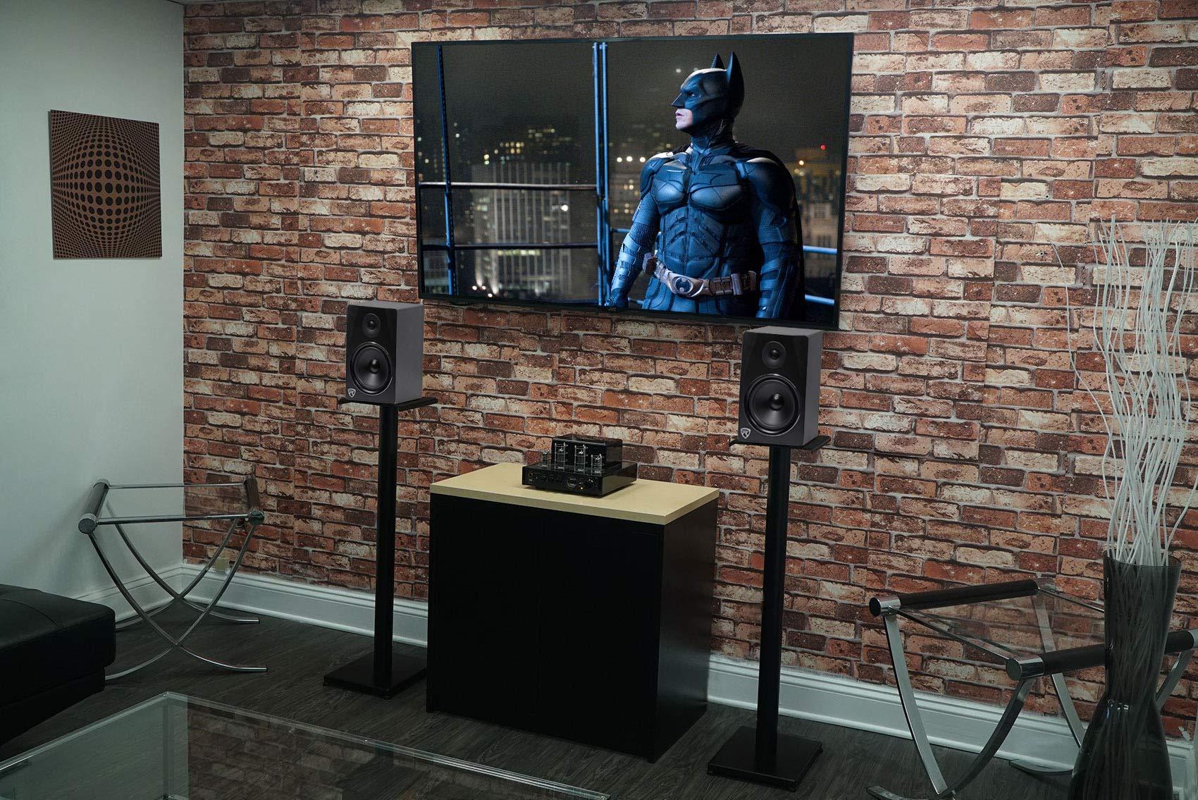 Rockville Rockville Pair RockShelf 64B Black 6.5" Home Bookshelf Speakers w/37 Stands