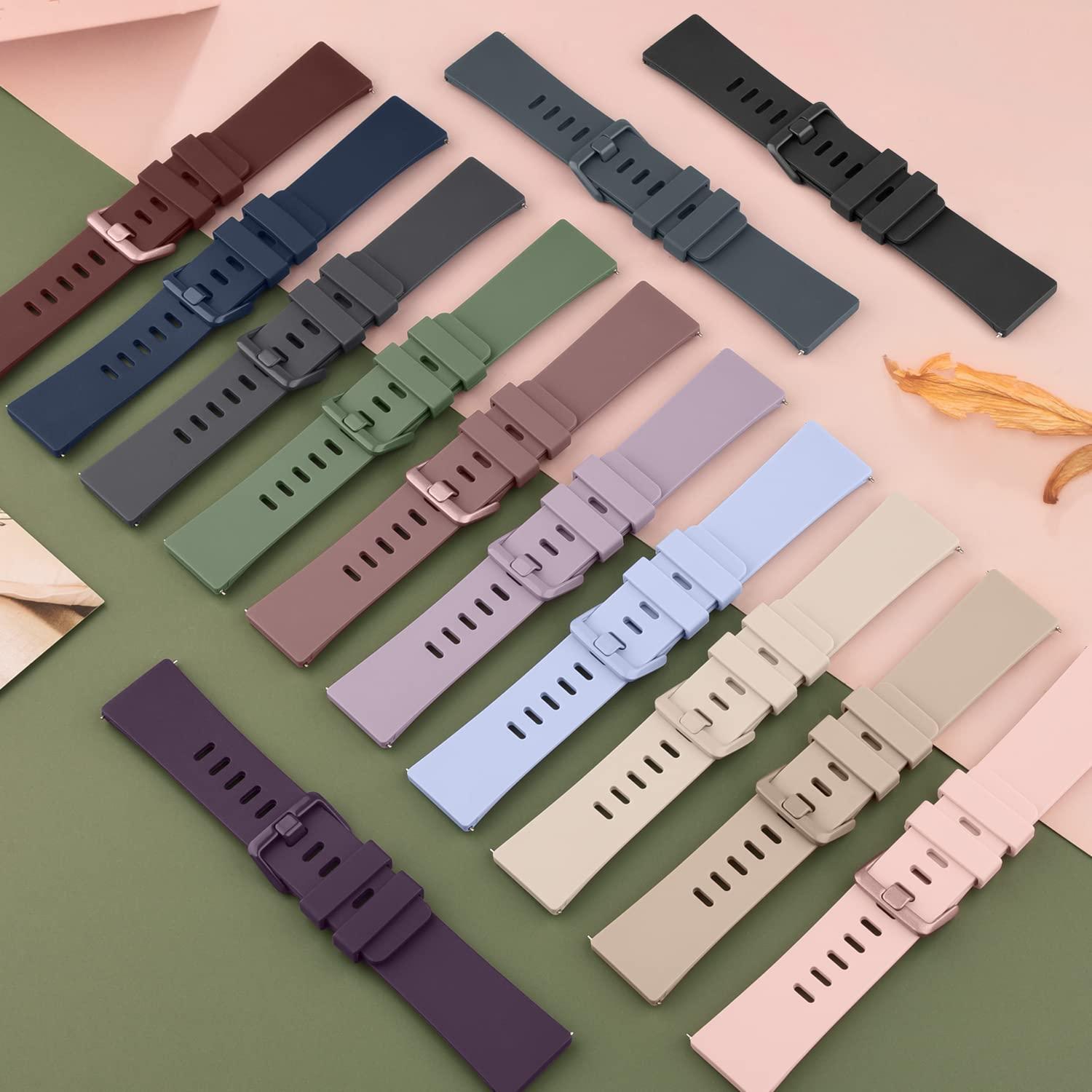 AK 3 Pack Sport Bands Compatible with Fitbit Versa 2 Bands/Fitbit Versa Bands/Versa Lite/Versa SE, Classic Soft Sport Replacement Wristbands for Fitbit Versa 2 Smart Watch Women Men (Small,Sand Pink/Milk