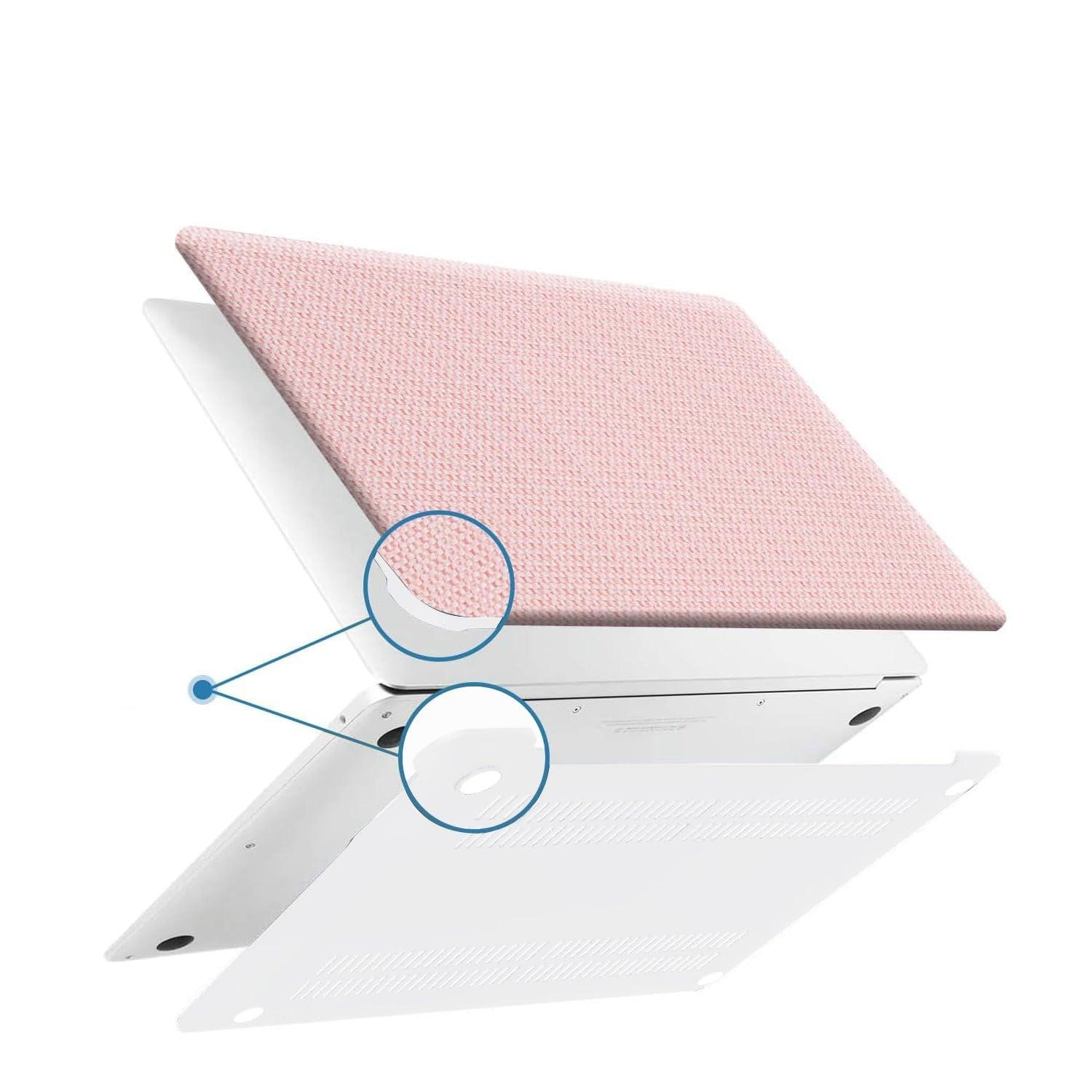 ZERODAMAGE SAHARA CASE SaharaCase - Apple MacBook Pro 13" Laptops Woven Case with Silicone KeyPad Cover Woven Fabric, Snap-On, Anti-Slip Grip (Pink)