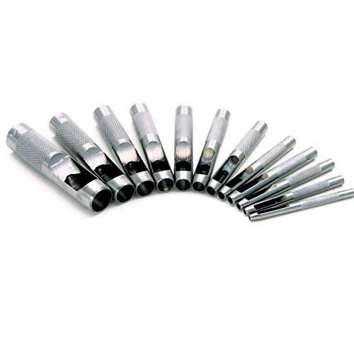 Trimming Shop Trimming Shop Steel Hollow Punch Set for Piercing Holes in Leather Paper Plastic Rubber and Vinyl Easy Secure Grip Precise Clean Cut 12mm