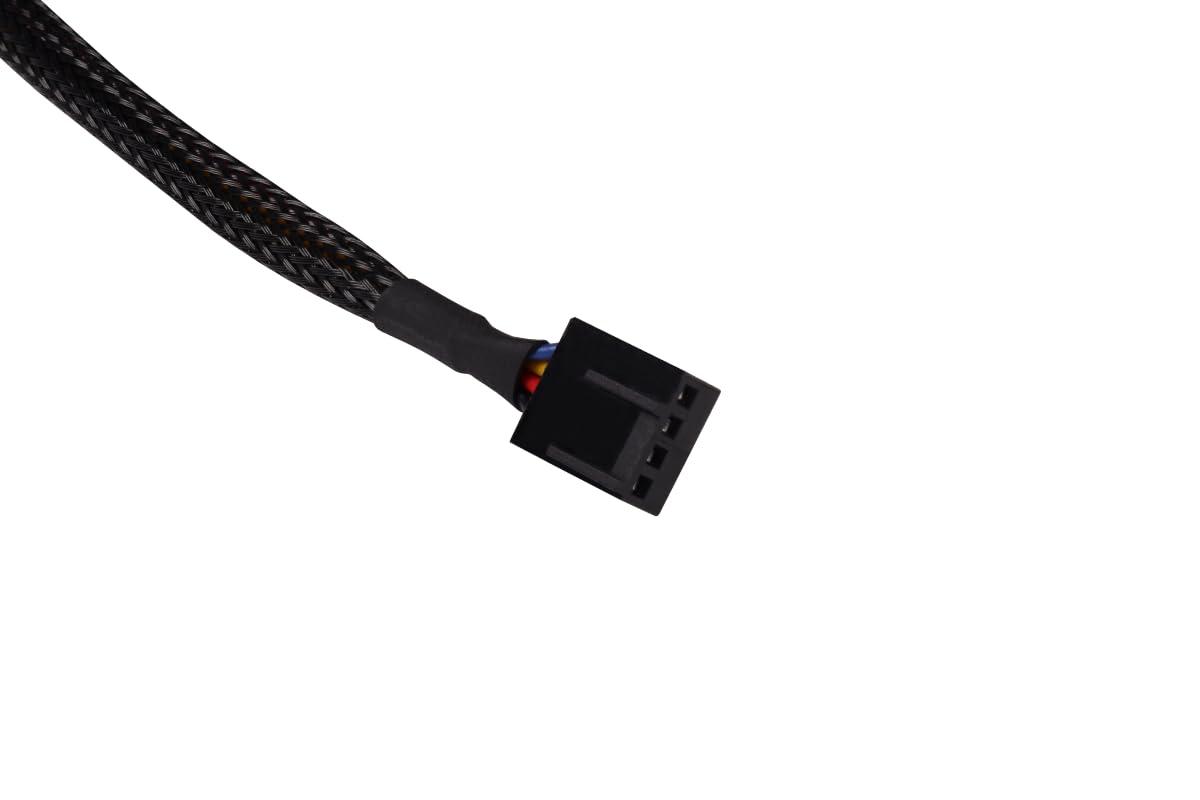 Alphacool Alphacool Fan Cable 4-pin to 4-pin Extension, 60cm, Black