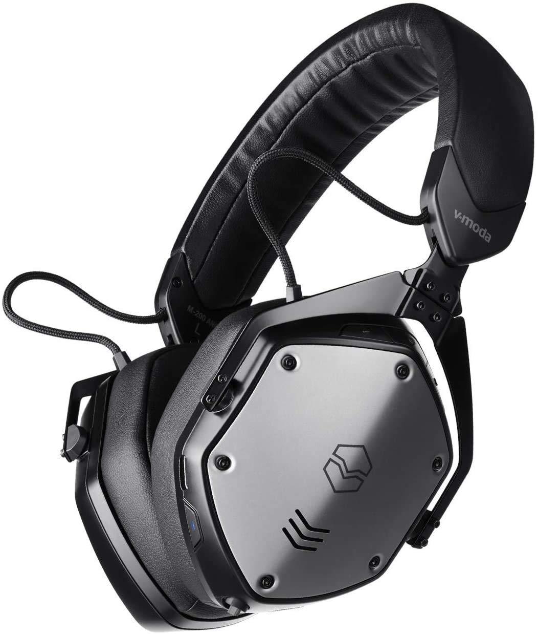 V-MODA V-MODA M-200 ANC Noise Cancelling Wireless Bluetooth Over-Ear Headphones with Mic for Phone-Call, Matte Black (Renewed)