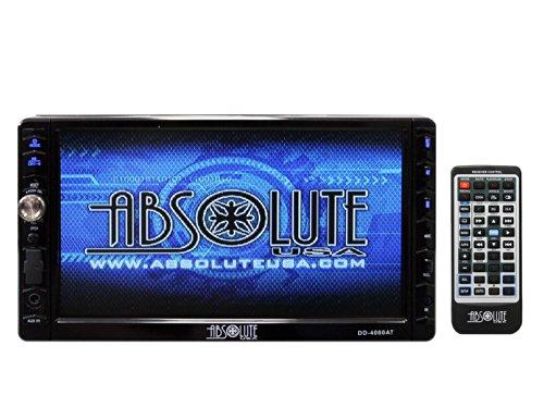 Absolute Absolute USA DD-4000AT 7-Inch Double Din Multimedia DVD Player Receiver with Touch Screen System Display and Detachable Front Panel Built-In Analog TV Tuner with SD/USB Slot