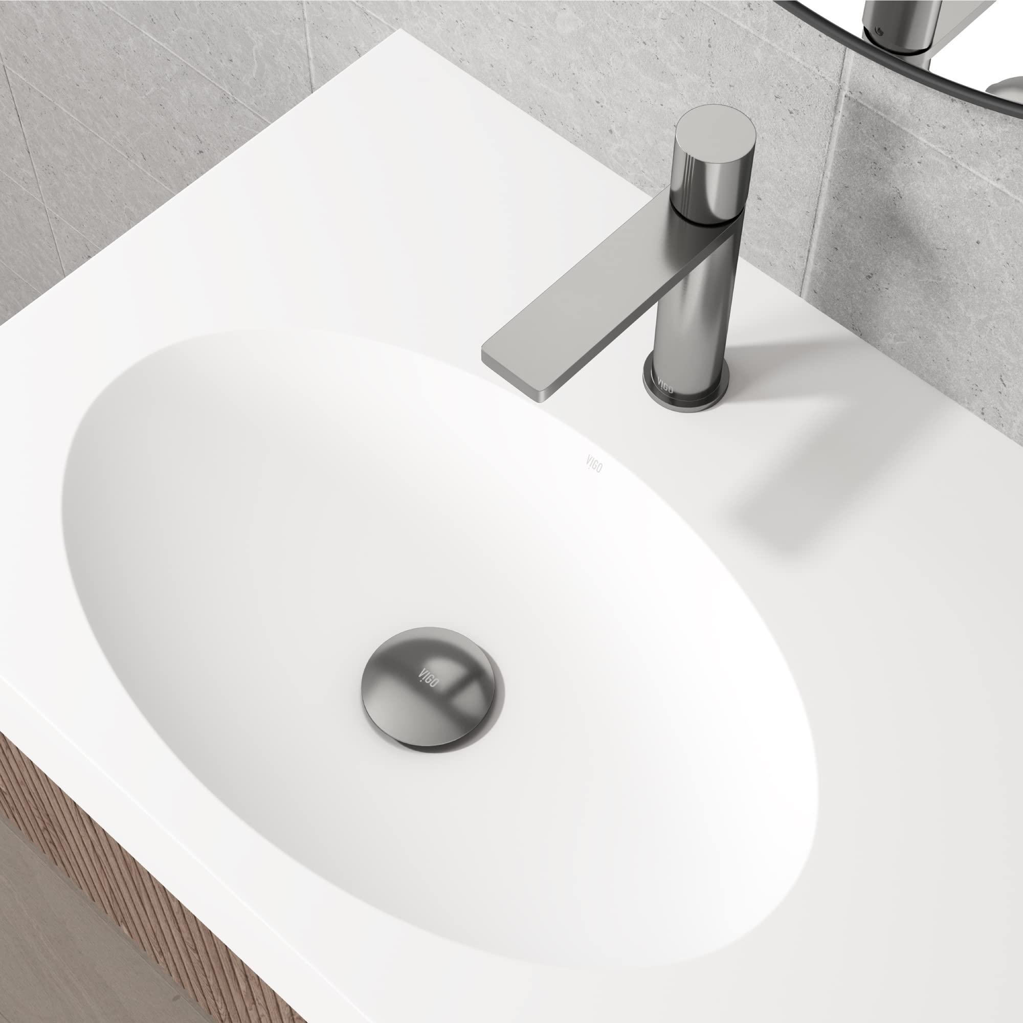VIGO VIGO 1.75 in. Bathroom Sink Pop-Up Drain with Overflow in Brushed Nickel - VG16002BN