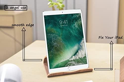 SAMDI SAMDI Wood Tablet Stand, Wooden iPad Holder: Desktop Stand Holder Dock for new iPad 2017 Pro 9.7, 10.5, Air mini 2 3 4, Kindle, Nexus, Accessories, Tab, E-reader, other Tablets(4-13 inch)-Black Walnut