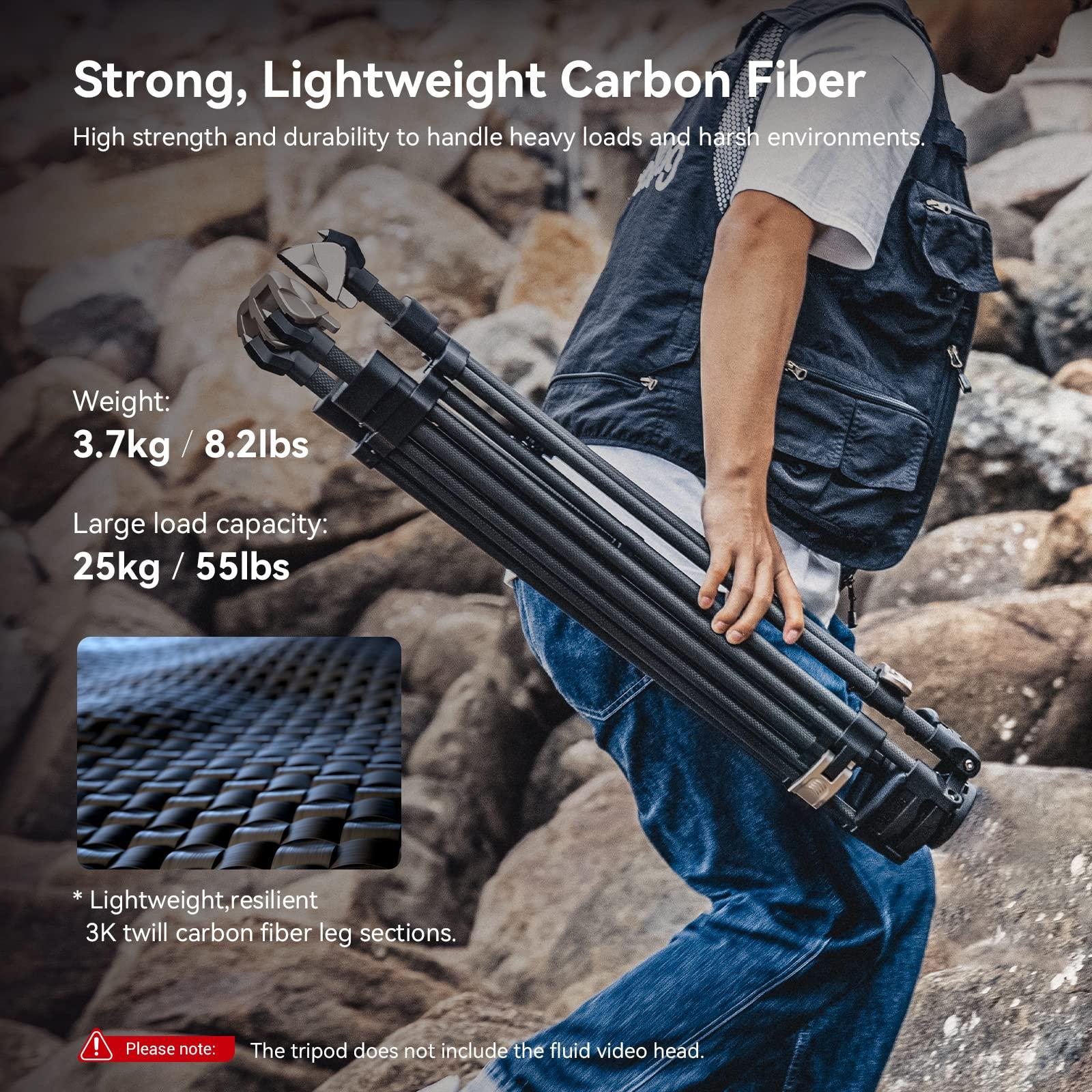 SMALLRIG SmallRig FreeBlazer Heavy-Duty Carbon Fiber Tripod and PH8 Professional Fluid Video Head