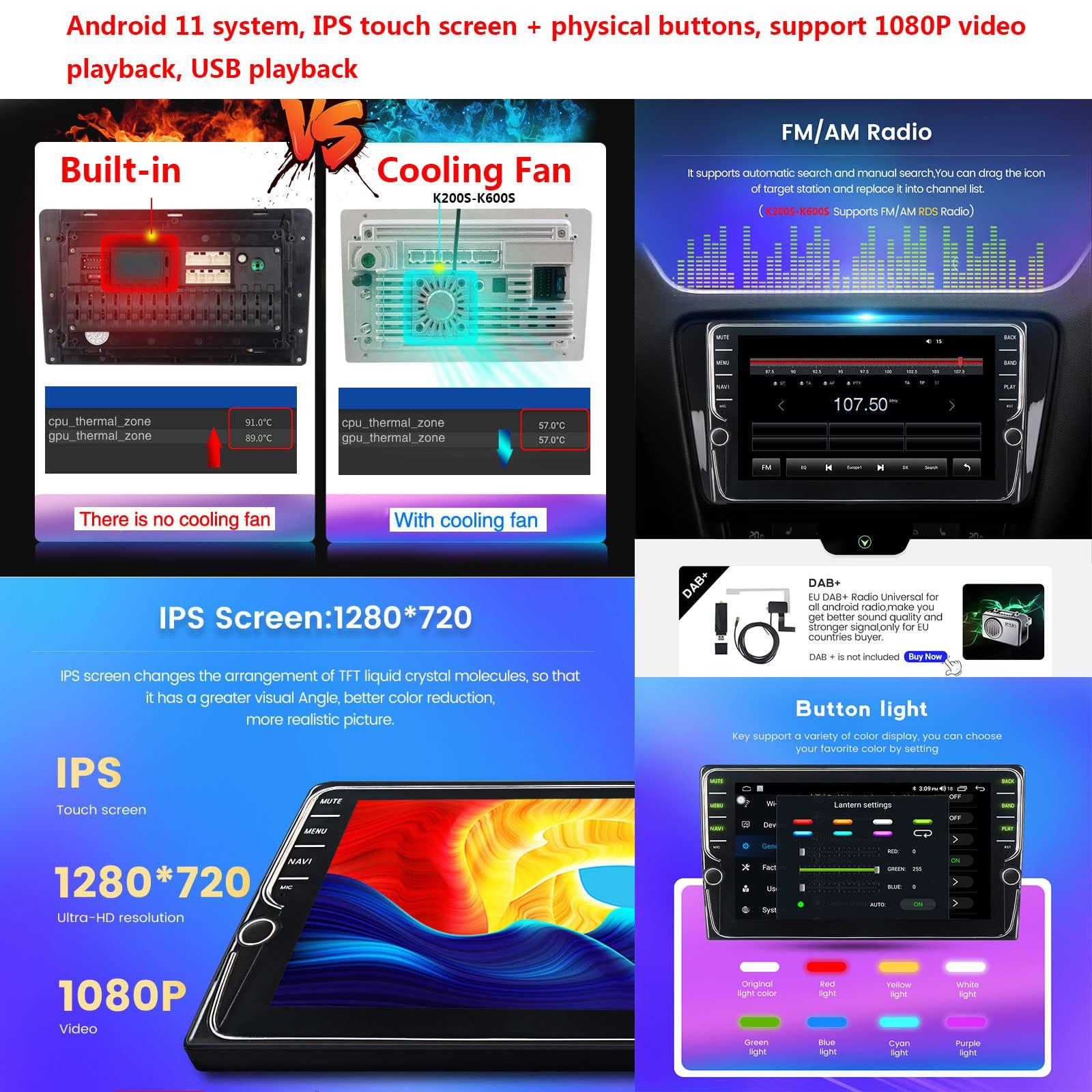 ZYLR ZYLR Double Din Car Stereo 9 Inch Touch Screen for Honda Odyssey 2015-2020 Support Steering Wheel Control/Carplay/Android Auto/DSP/RDS/FM Car Radio with Backup Camera and Adapter,K500s 4g+64g