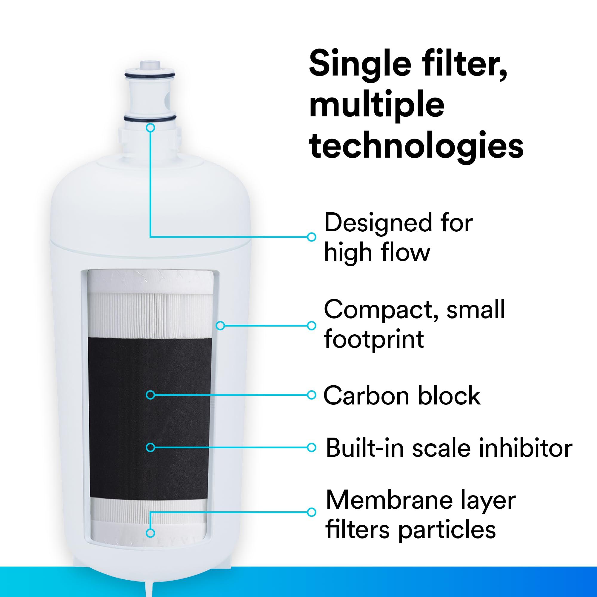 3M Aqua-Pure 3M ICE190-S Water Filtration System for Commercial Ice Maker Machines, Reduces Scale, Bacteria and Cysts