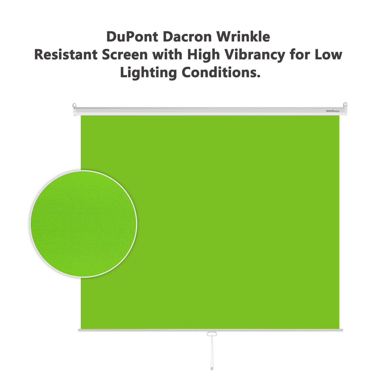 excelimage excelimage Pull-Down Green Screen Backdrop, 79x75 Auto-Locking Chroma Key Panel with Wrinkle-Resistant Green Fabric for YouTube Videos, Music Videos, Photography, TIK Tok, or Gaming (White)