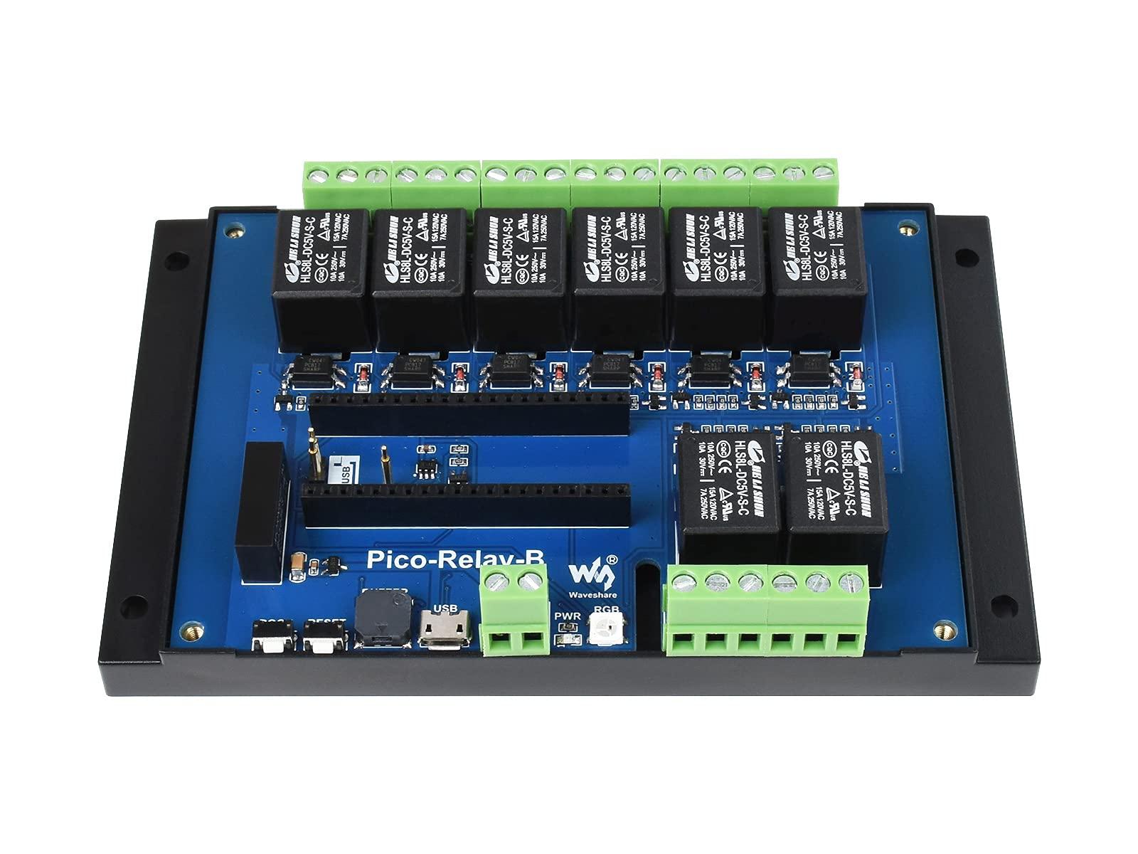 waveshare Waveshare Industrial 8-Channel Relay Module for Raspberry Pi Pico Power Supply Isolation Photocoupler Isolation