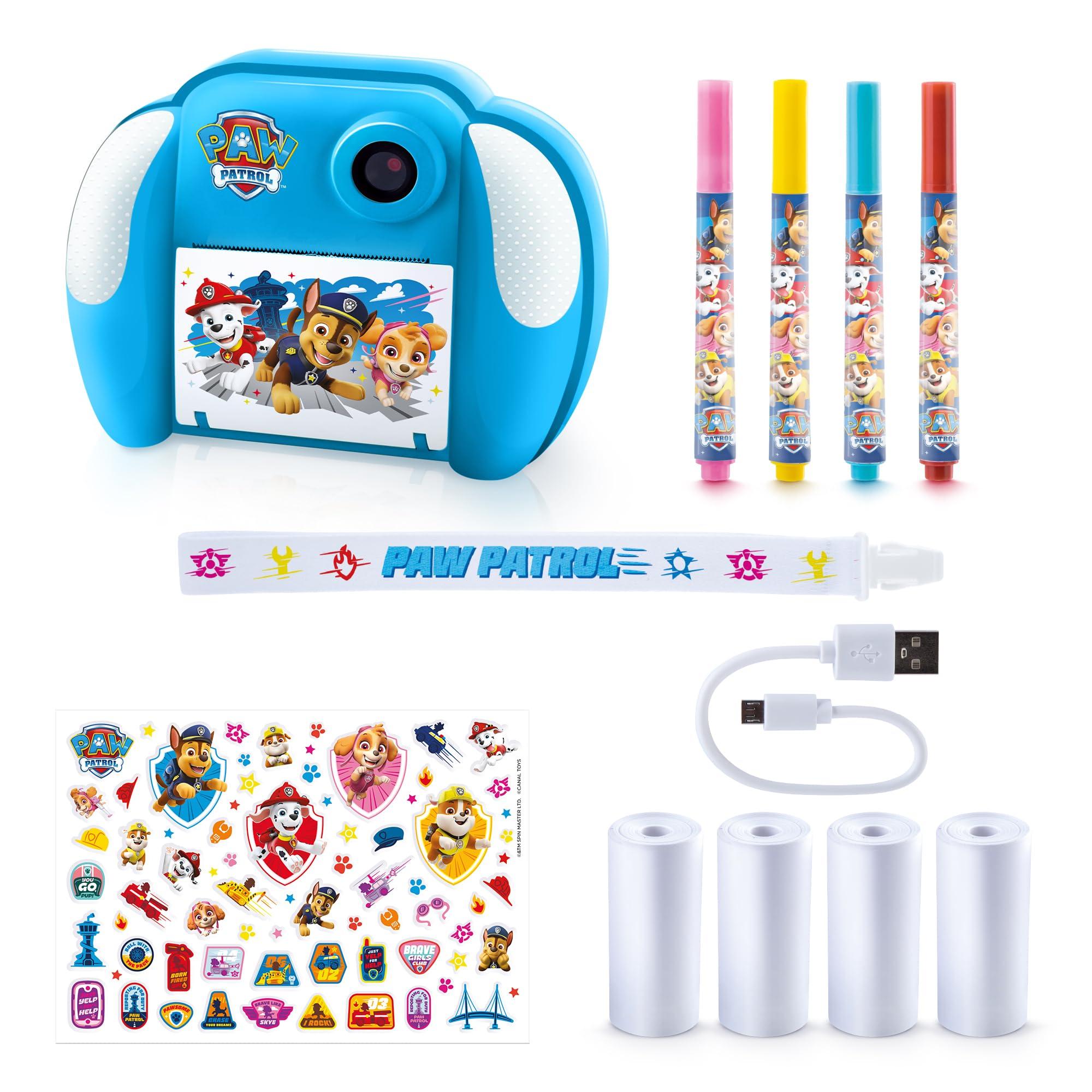 Canal Toys Paw Patrol My First Instant Camera; Photo, selfie, and video functions; Ink free printing; Frames and filters can be added digitally; Stickers and markers can be added after printing-Amazon Exclusive
