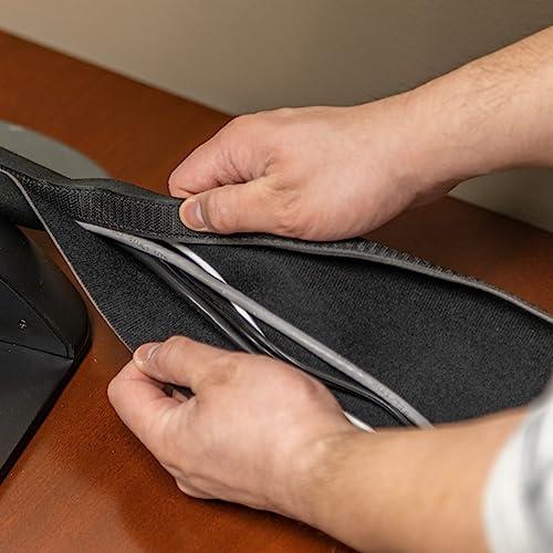 Klein Tools Klein Tools 450-320 Cable Management Sleeve, Cord Management for Home, Office or Job, 1-1/4-Inch Max Diameter, 3-Foot Length, Black, 2-Pack