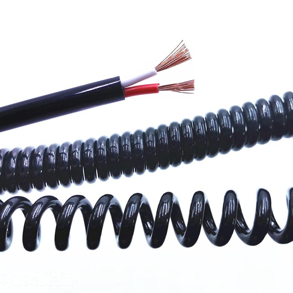 QiANGRENSD Electrical wire Spring Telescopic Spiral Cable Spring Spiral Cable 4 Core Spring Telescopic Stretchable Extension Wire Wire Spiral Cable 24AWG0.2mm /20AWG0.5mm /17AWG1.0mm /14AWG2.0mm(2.5 Meters,24AWG