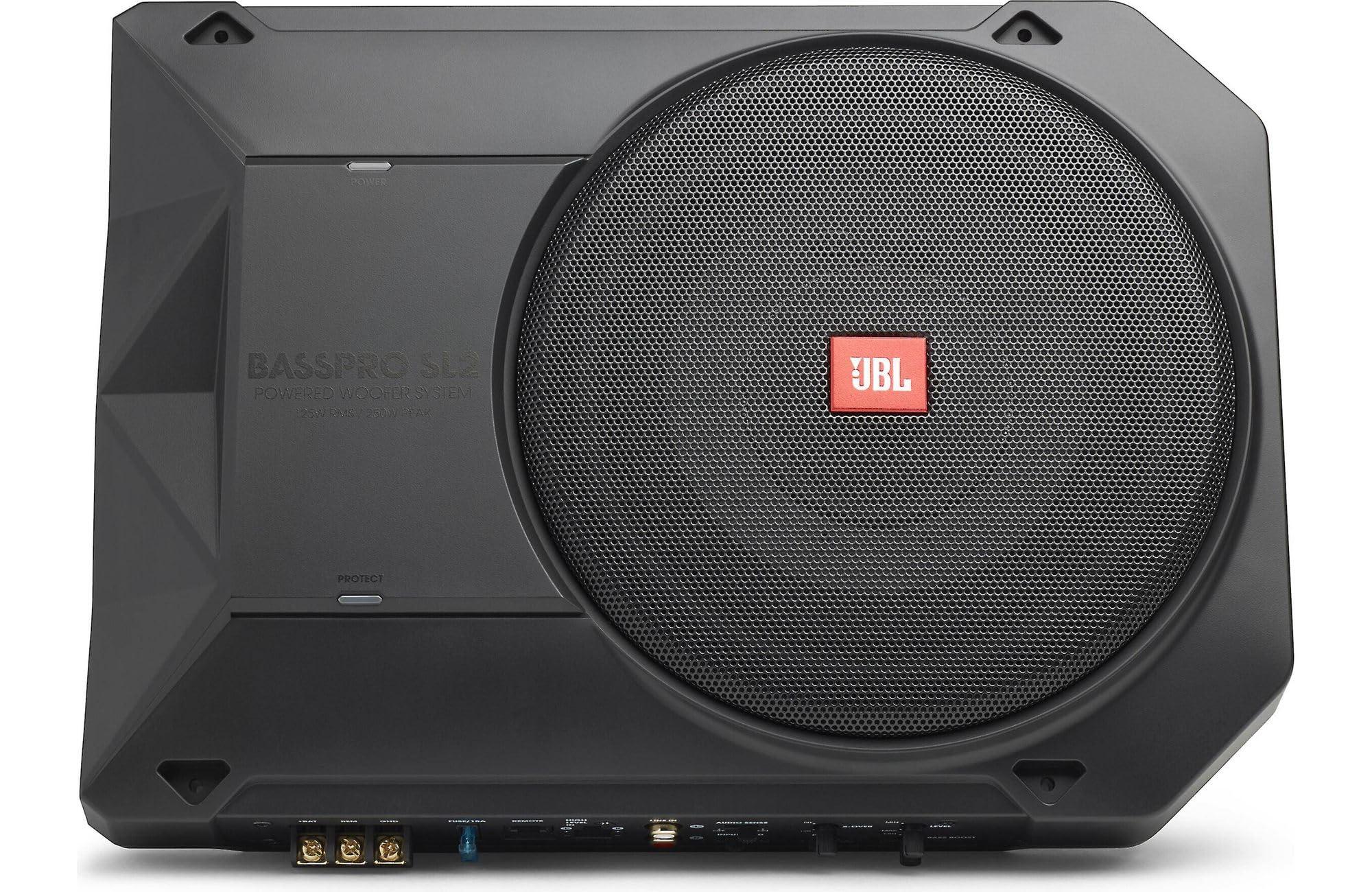 JBL JBL BassPro SL2 Active Underseat Car Subwoofer with Built in Amplifier - Under Seat 8\'\' 125 Watt Power Amplifier
