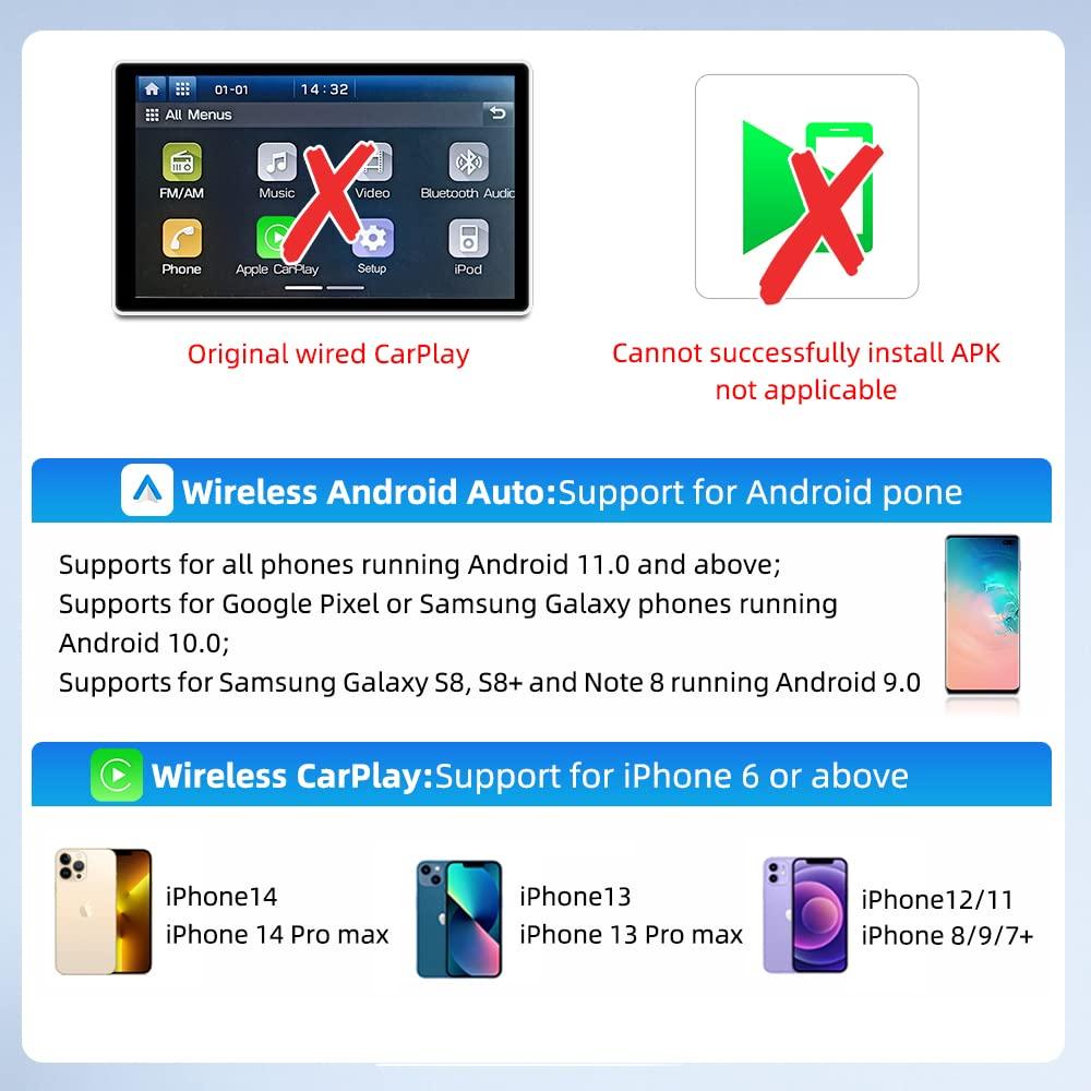 Carlinkit CarlinKit CarPlay Dongle only for Car with Android Head Unit System 4.4.2+,New Upgrade Version,Built-in APK App,Support Wired/Wireless CarPlay,Wired/Wireless Android Auto,Online Upgrade etc.