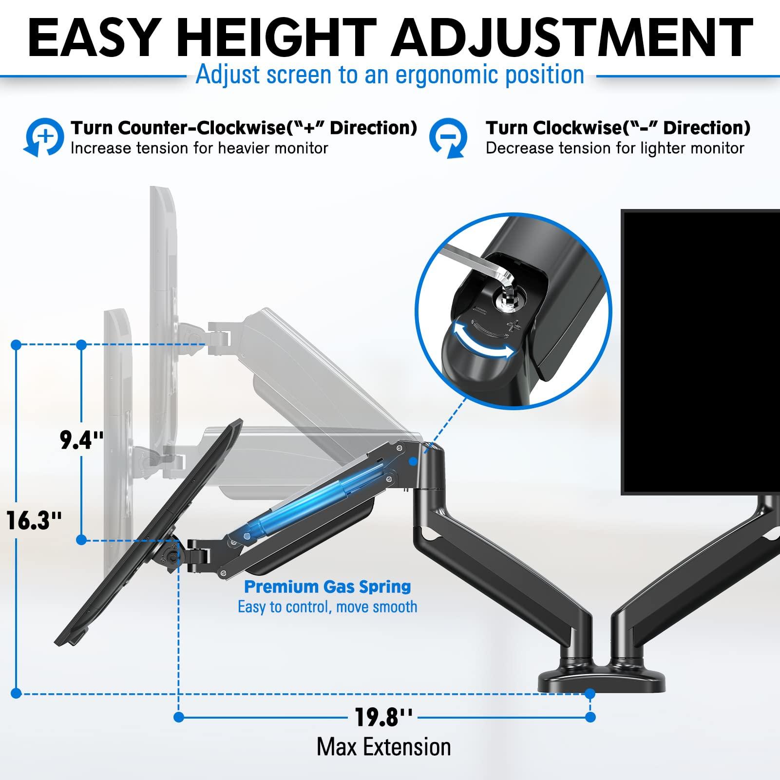 MOUNTUP MOUNTUP Normal Dual Monitor Stand & Ultrawide Single Monitor Mount Bundle