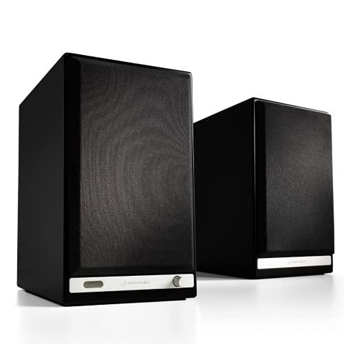 Audioengine Audioengine HD6 Premium Wireless 150W Bluetooth Speakers - Powerful Home Music System Bookshelf Speakers - Home Theater Systems, Studio Monitors - Clear Vinyl and Record Player Sound