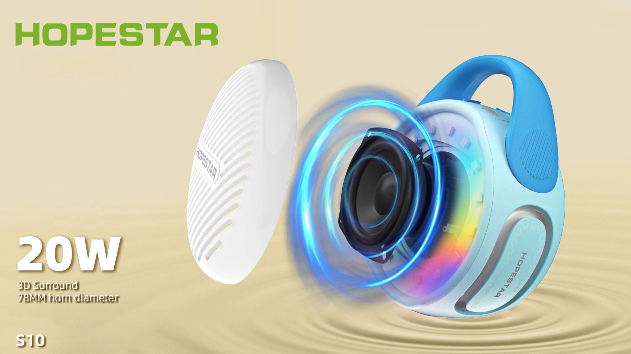 WorryFree Gadgets Portable Wireless 20W Waterproof Bluetooth Karaoke Speaker with Two Microphones for Kids, 3600mAh, Stereo Audio, AUX/TF Card (Green)