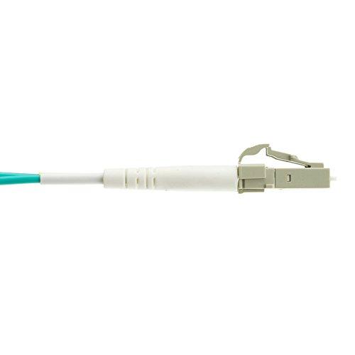 CableWholesale CableWholesale Aqua Blue 10 Gbit Fiber Optic Cable, 2 Meter (6.6 feet) LC to SC Lucent Connector to Subscriber Connector Duplex 50/125 OM3 Multi-Mode Fiber Optic LC-SC Optical Connection Cable
