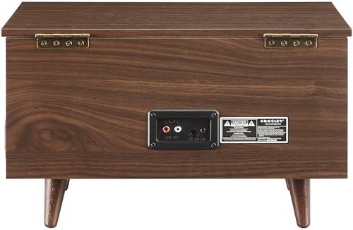 Crosley Crosley CR7023A-WA Serenade 8-in-1 Vinyl Record Player with 3-Speed Turntable, Bluetooth, AM/FM Radio, CD, Cassette, and Aux-in, Walnut
