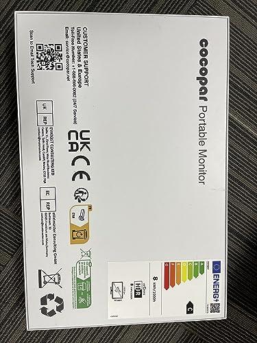 cocopar cocopar Travel Monitor  Upgraded 15.6 Inch 1080P FHD HDR IPS Ultra Slim USB-C Portable Display with Kickstand Dual Type-C Mini HDMI Dual Speakers for Laptop PC Mac Surface Xbox PS4 Switch