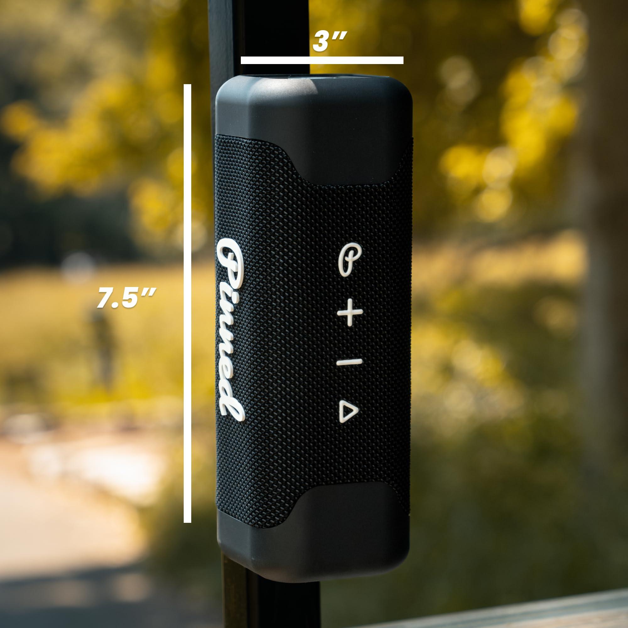 Pinned Golf Pinned The Sound Stick Speaker - 100% Waterproof Shower Speakers - Magnetic, Wireless Speakers with Bluetooth for Outdoors - Golf Gift Idea - 15+ Hour Battery Life, Dual Speaker Pairing - Navy