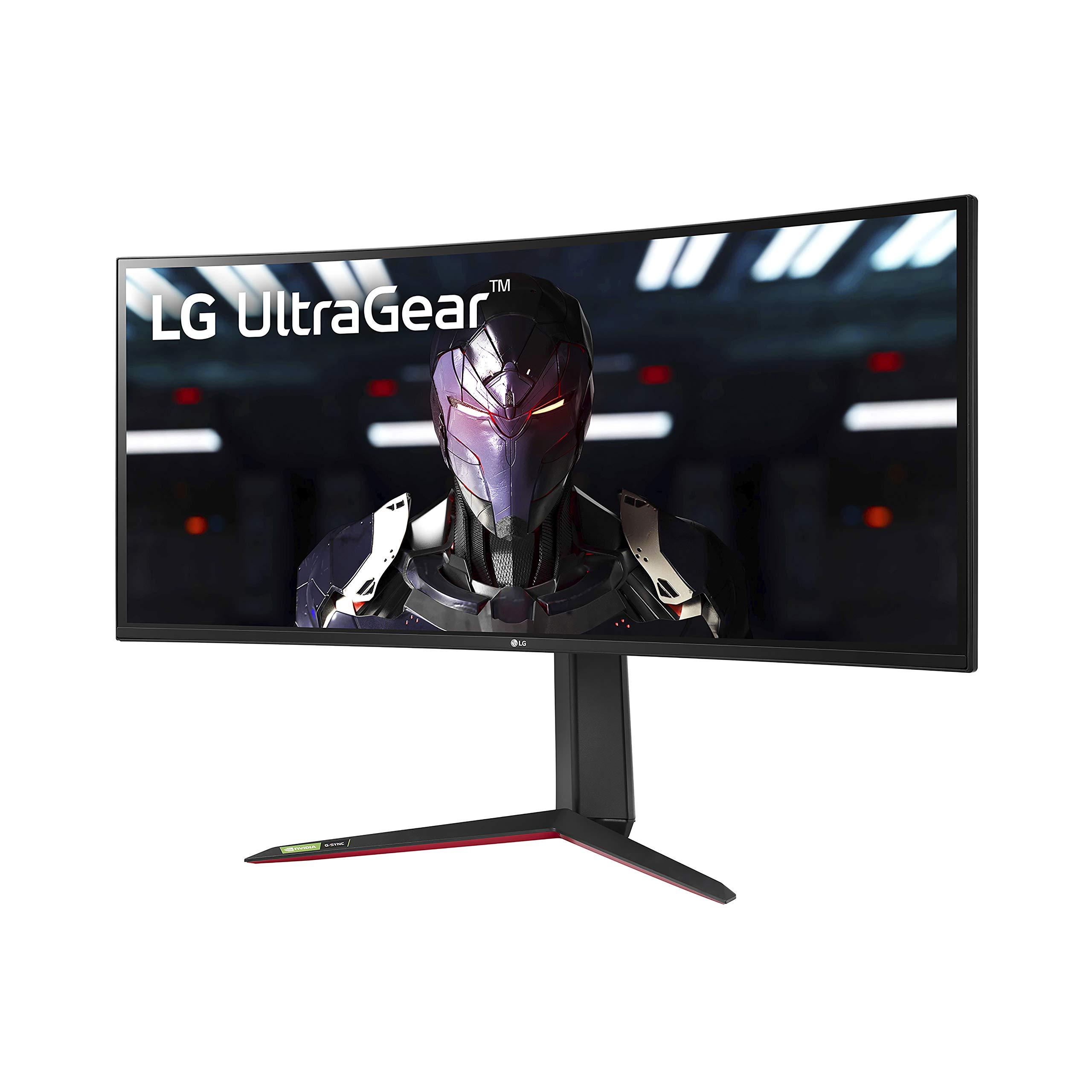 LG LG UltraGear QHD 34-Inch Curved Gaming Monitor 34GP83A-B, Nano IPS 1ms (GtG) with VESA DisplayHDR 400, NVIDIA G-SYNC, and AMD FreeSync Premium, 144Hz, Black
