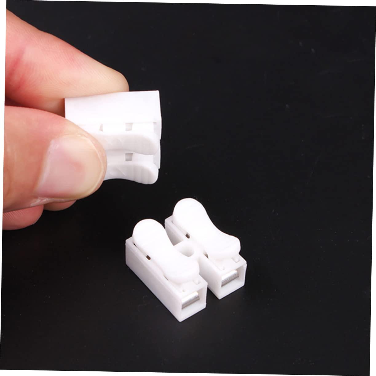 Angoily Angoily 9 Pcs Electrical Connectors White Electrical Wire Connectors 2 Way Electric Connector Wire Terminals