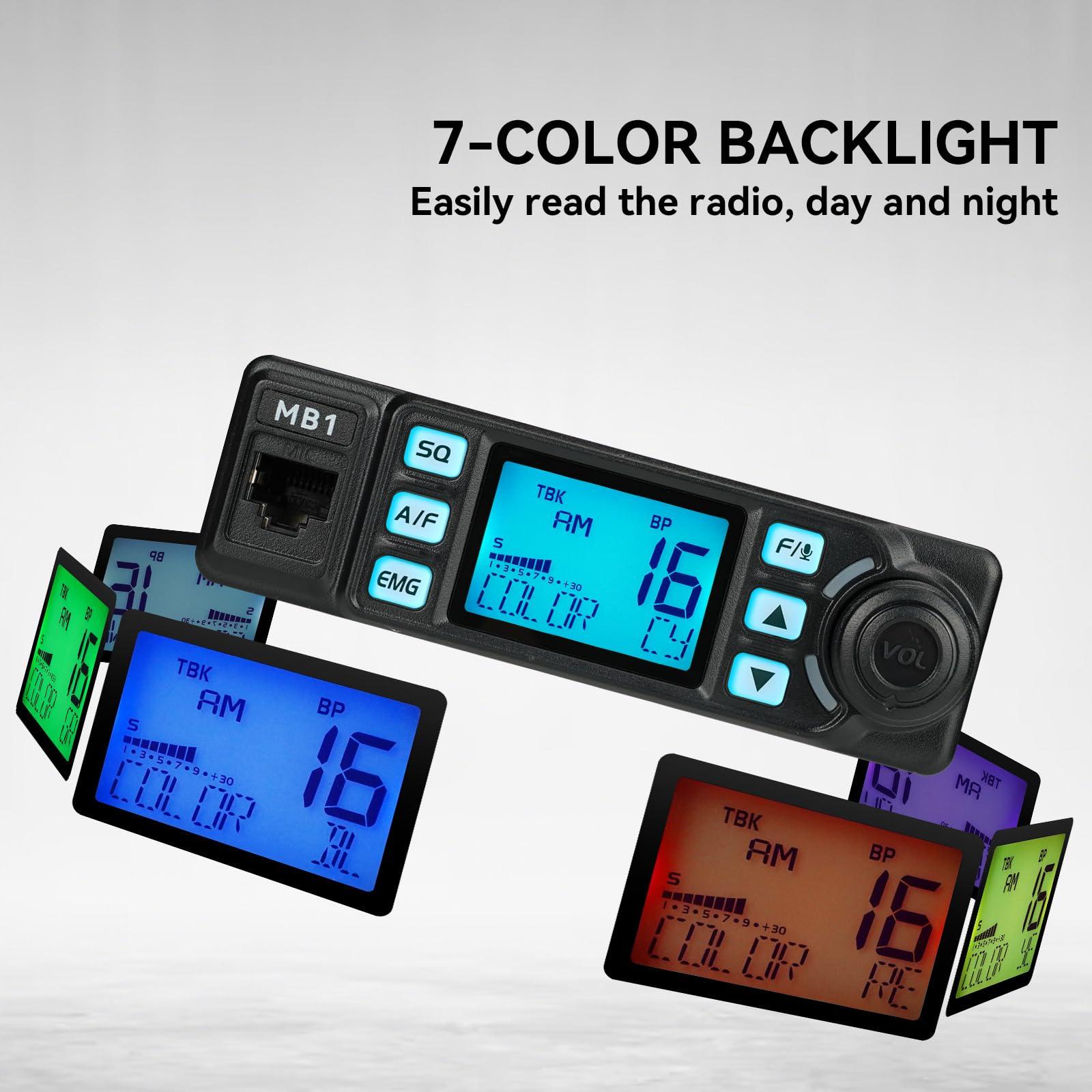 Retevis Retevis RB26 Walkie Talkie Long Range, GMRS Radio with Earpiece and Mic Set(6 Pack), Bundle with Retevis MB1 AM/FM CB Radio(1 Pack), Radios Walkie Talkies for Construction Manufacture