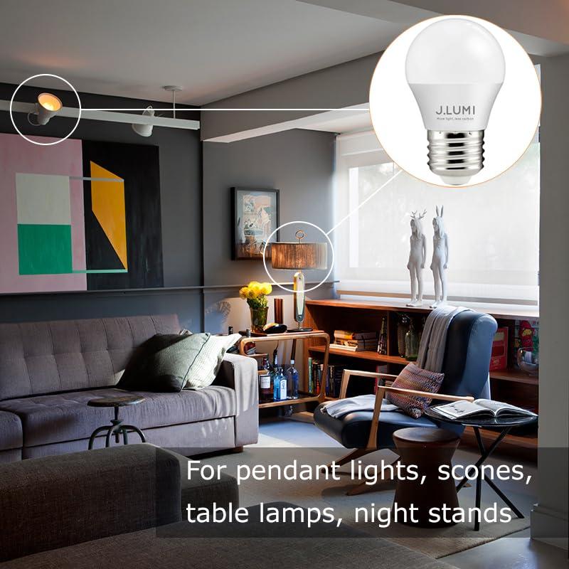 J.LUMI J.LUMI BPC4503 A15 LED Bulbs 3W, 3000K Soft White, A15 G45 Bulbs, 25 Watt Light Bulbs Soft White, E26 Medium Base, NOT Dimmable (Pack of 4)