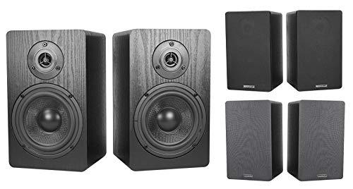 Rockville Rockville 2 RockShelf 54B 360W Black 5.25" Home Theater Bookshelf Speakers/4 Ohm